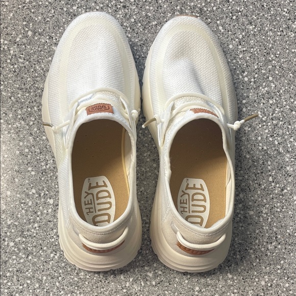 Hey Dude Cream Slip-On Shoes - Picture 1 of 4